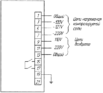 Схема присоединения реле РСГ 11